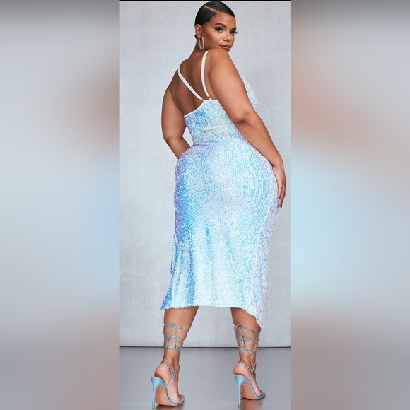 Prettylittlething white sequin dress - Picture 3 of 5
